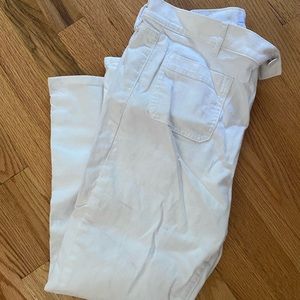 White crop Loft pants